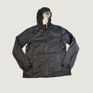 Charles River Apparel Women's Black Nylon Full Zip Rain Jacket Windbreaker Large